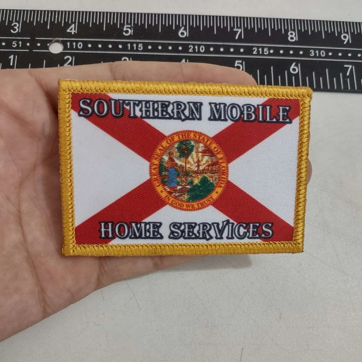 Full-color sublimation patch with photographic quality print - Example 4 by Dynamic Digitizers USA